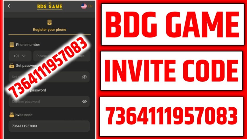 BDG Invite Code - 7364111957083